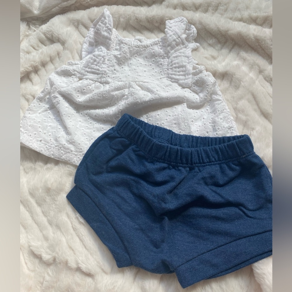 Eyelet baby tank with cotton shorts - BUNDLE ME!
